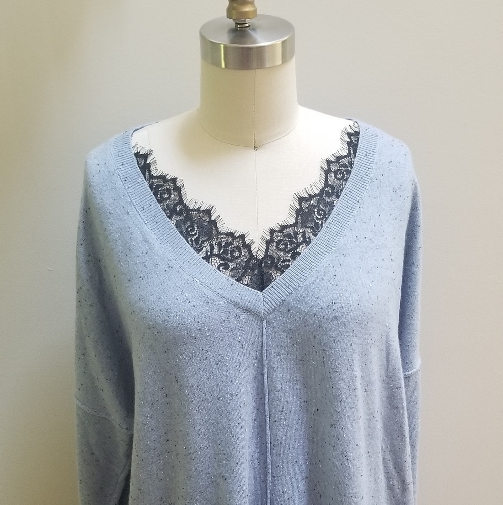 Topshop Brand Maternity Sweater w/ Eyelash Lace